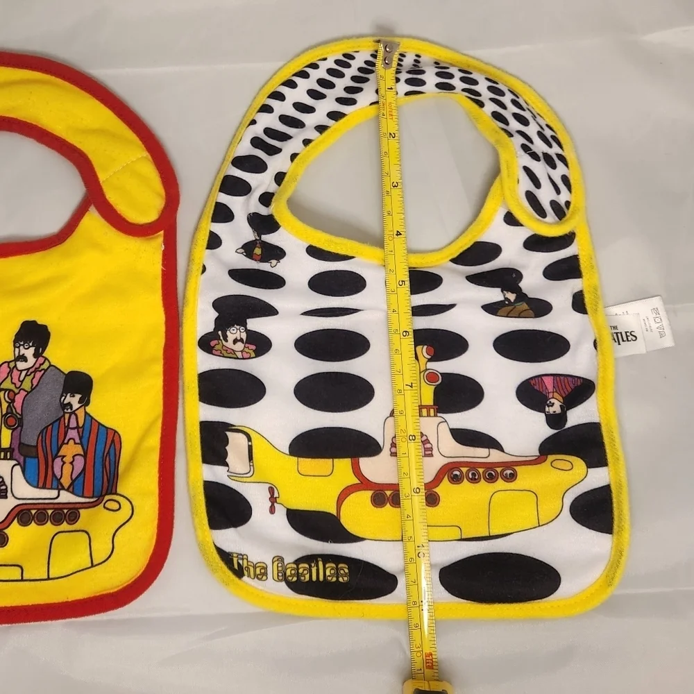 Daphyls The Beatles Yellow Submarine Pair of Baby Bibs One Size